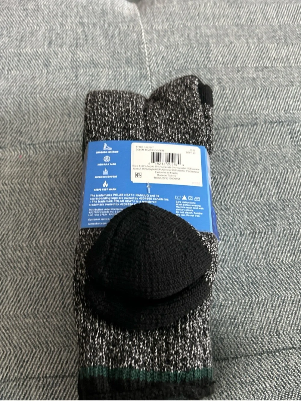 Polar Heat Nanuuq Men’s Premium Heat Socks, 2 Pack Thermal Socks, Size 7-12